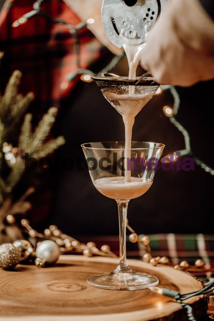 Holiday Sour Cocktail-Bar Stock Photos