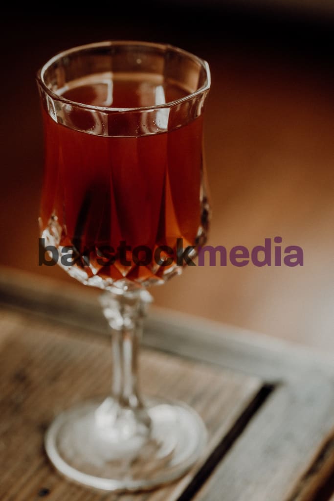 Stirred Cocktail Sherry Glass-Bar Stock Photos